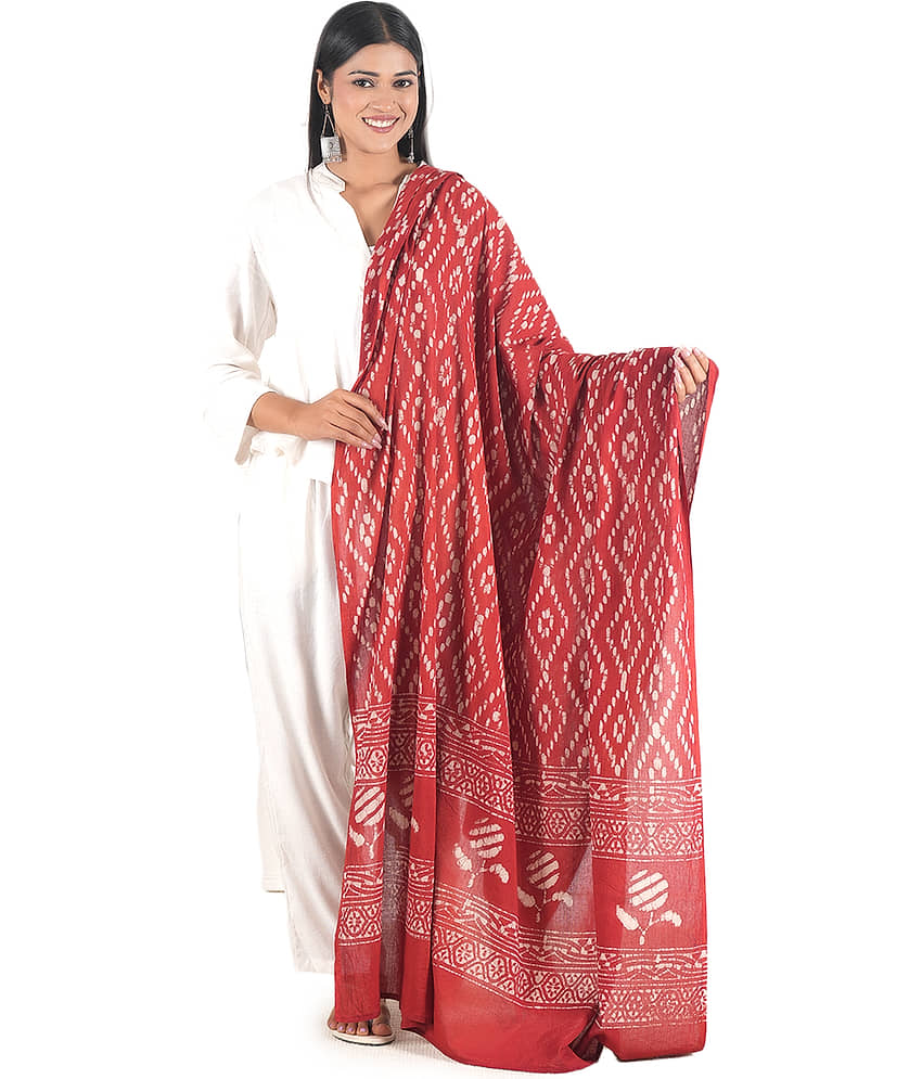 Style 98 Cotton Women Dupatta ( Red , Pack of 1 ) - Dupattas & Shawls | Buy online on ZillyBuy