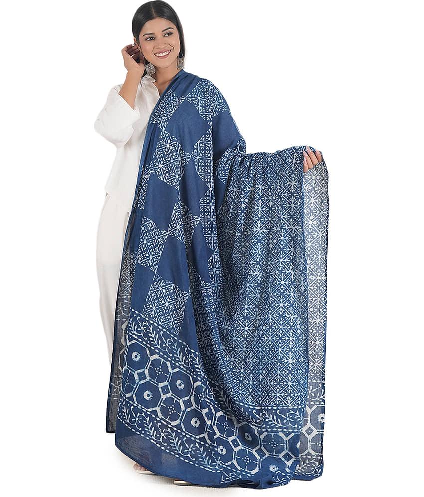 Style 98 Cotton Women Dupatta ( Blue , Pack of 1 ) - Dupattas & Shawls | Buy online on ZillyBuy