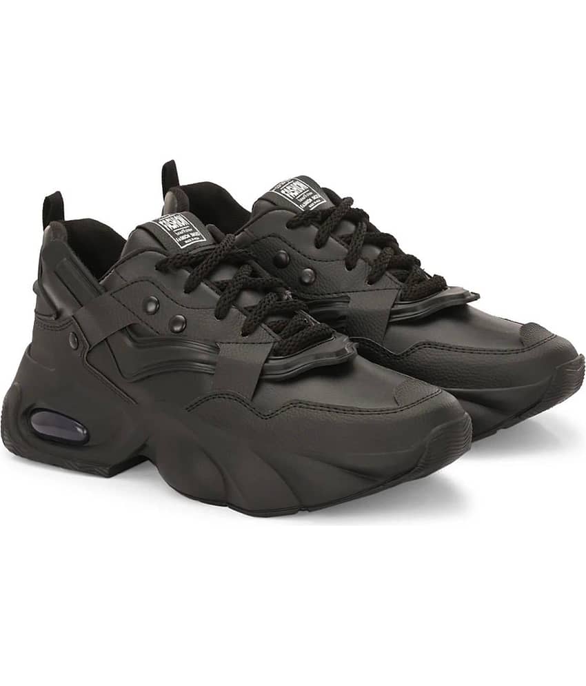 HATTOUN Premium Sneakers for Men Black Men's Sneakers - Casual Shoes | Buy online on ZillyBuy