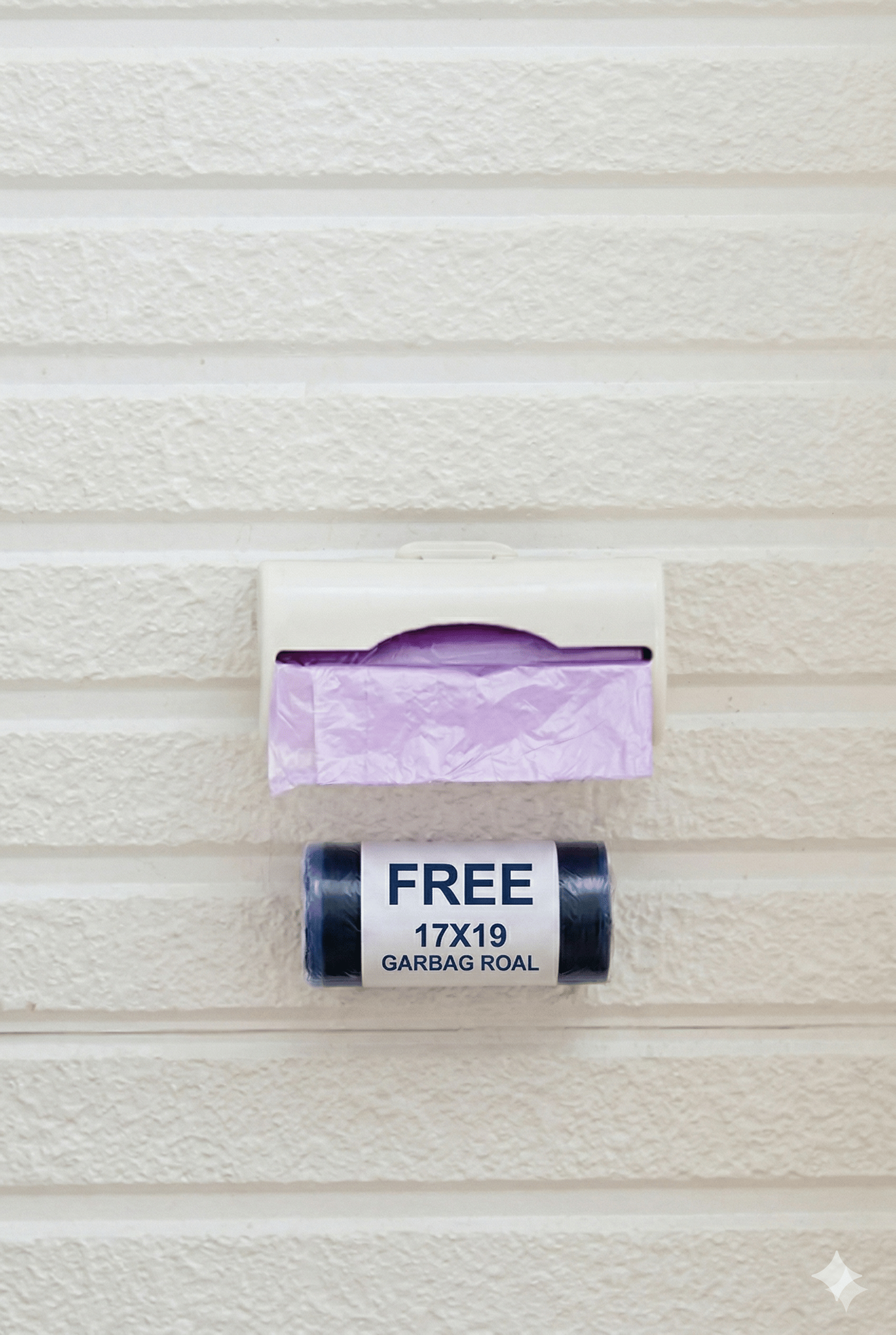 Garbage Bag Holder Dispenser Trash Bags Plastic Bag Film Dispenser Home Kitchen Wall-Mounted Dispenser use for17*19 &19 * 21 garbage box