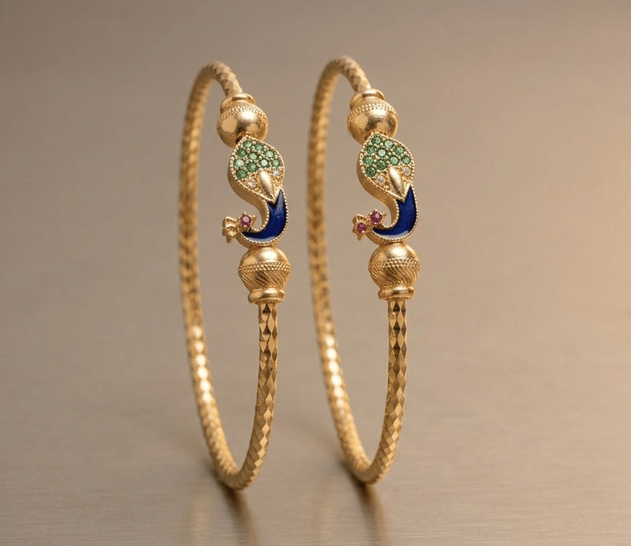 Shrigana Golden Bangle Set ( Pack of 1 ) - Bangles & Bracelets | Buy online on ZillyBuy