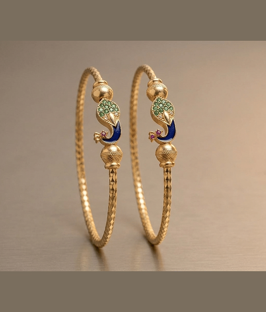 Shrigana Golden Bangle Set ( Pack of 1 ) - Bangles & Bracelets | Buy online on ZillyBuy