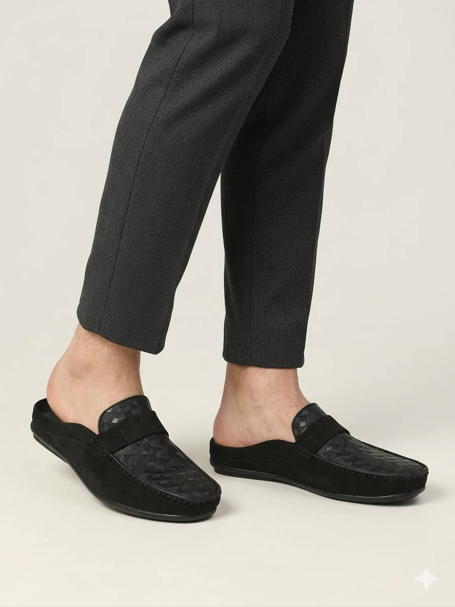 Sir Corbett SS26 Men's Casual Mules Black Men's Mules Shoes - Casual Shoes | Buy online on ZillyBuy
