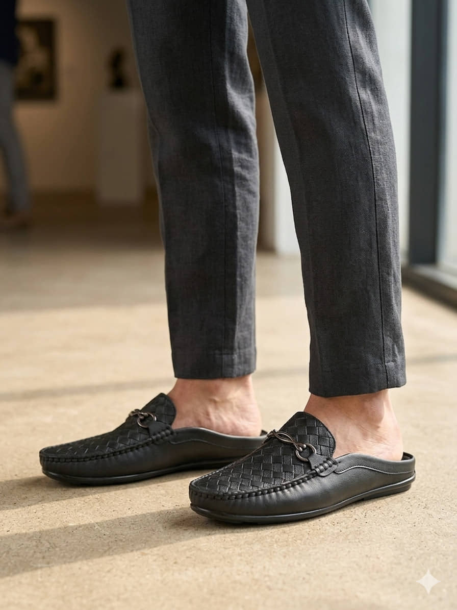 Sir Corbett SS26 Men's Casual Mules Black Men's Mules Shoes - Casual Shoes | Buy online on ZillyBuy