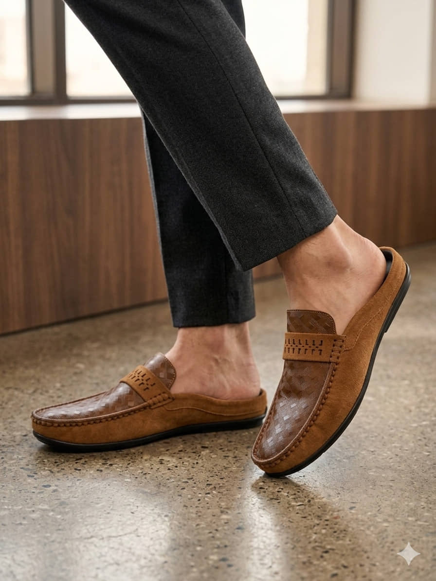 Sir Corbett SS26 Men's Casual Mules Tan Men's Mules Shoes - Casual Shoes | Buy online on ZillyBuy