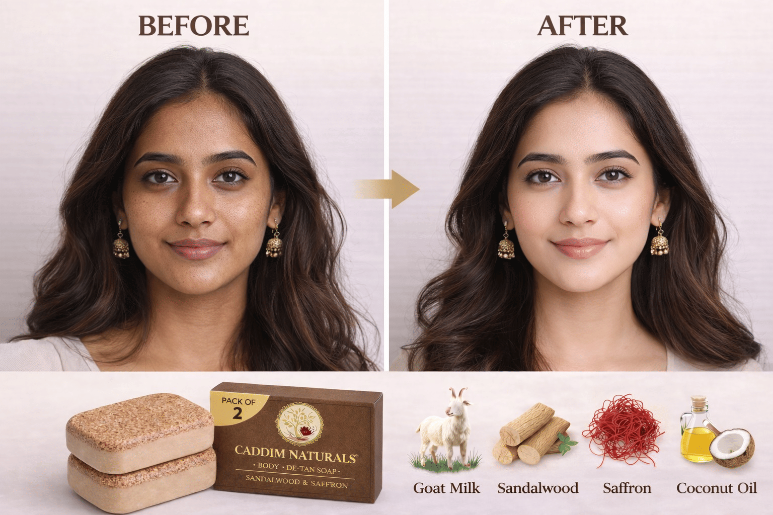 Caddim Naturals Skin Whitening Gharsoaps Soap for All Skin Type ( Pack of 2 )