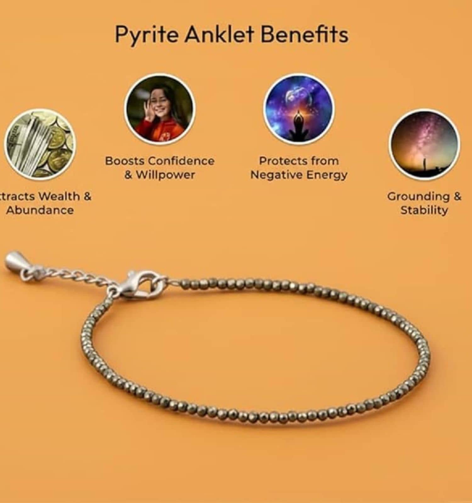 Dzinetrendz Gold Anklets ( Pack of 1 ) - Anklets | Buy online on ZillyBuy