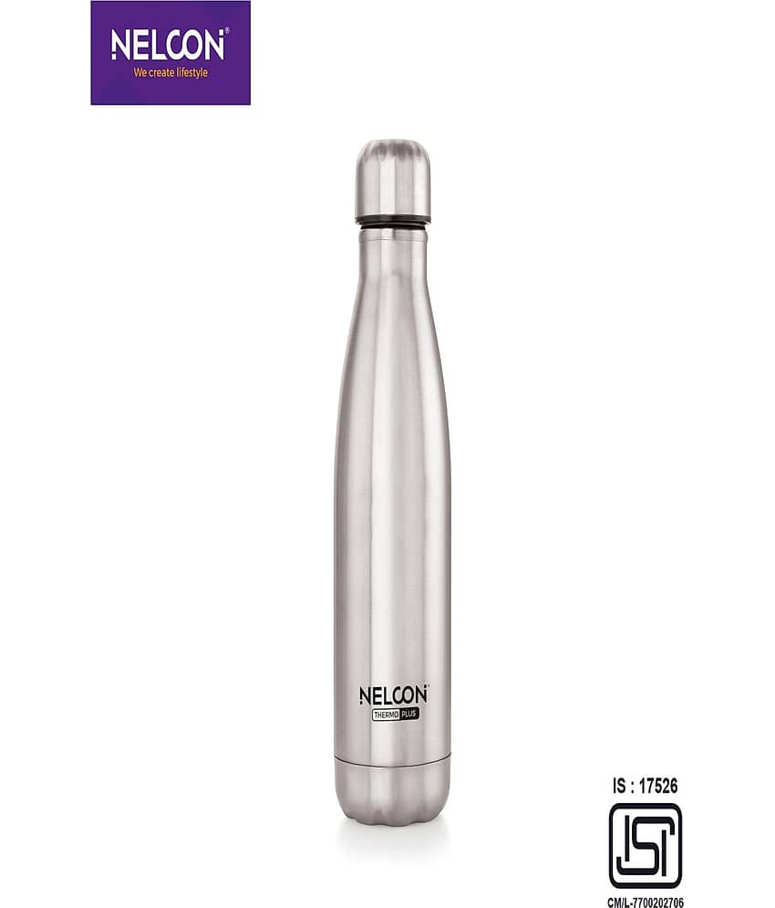 Nelcon 350ML COLA THERMOPLUS Silver Stainless Steel Cola Water Bottle 350 mL ( Set of 1 )