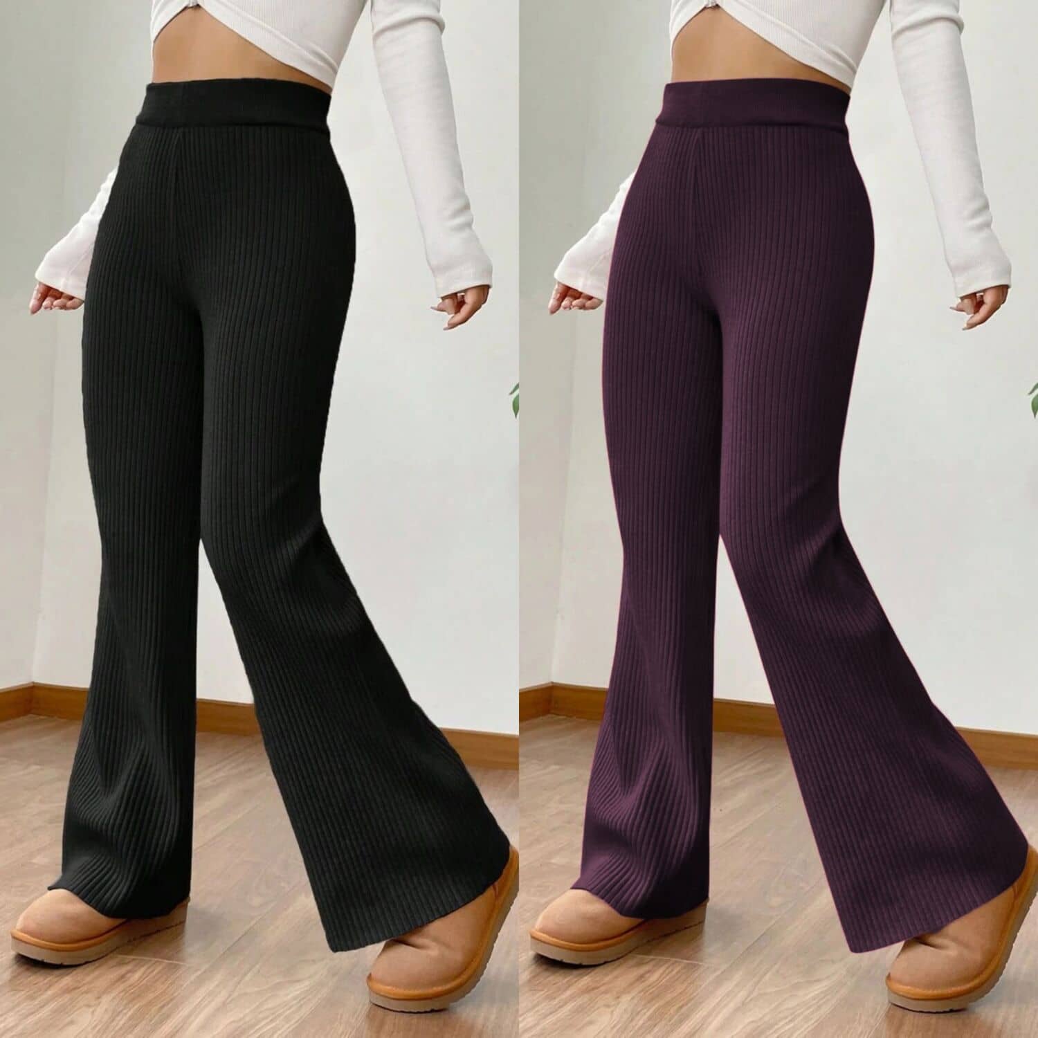 Qyaas Women Viscose Korean Trousers ( Olive ) - Trousers | Buy online on ZillyBuy