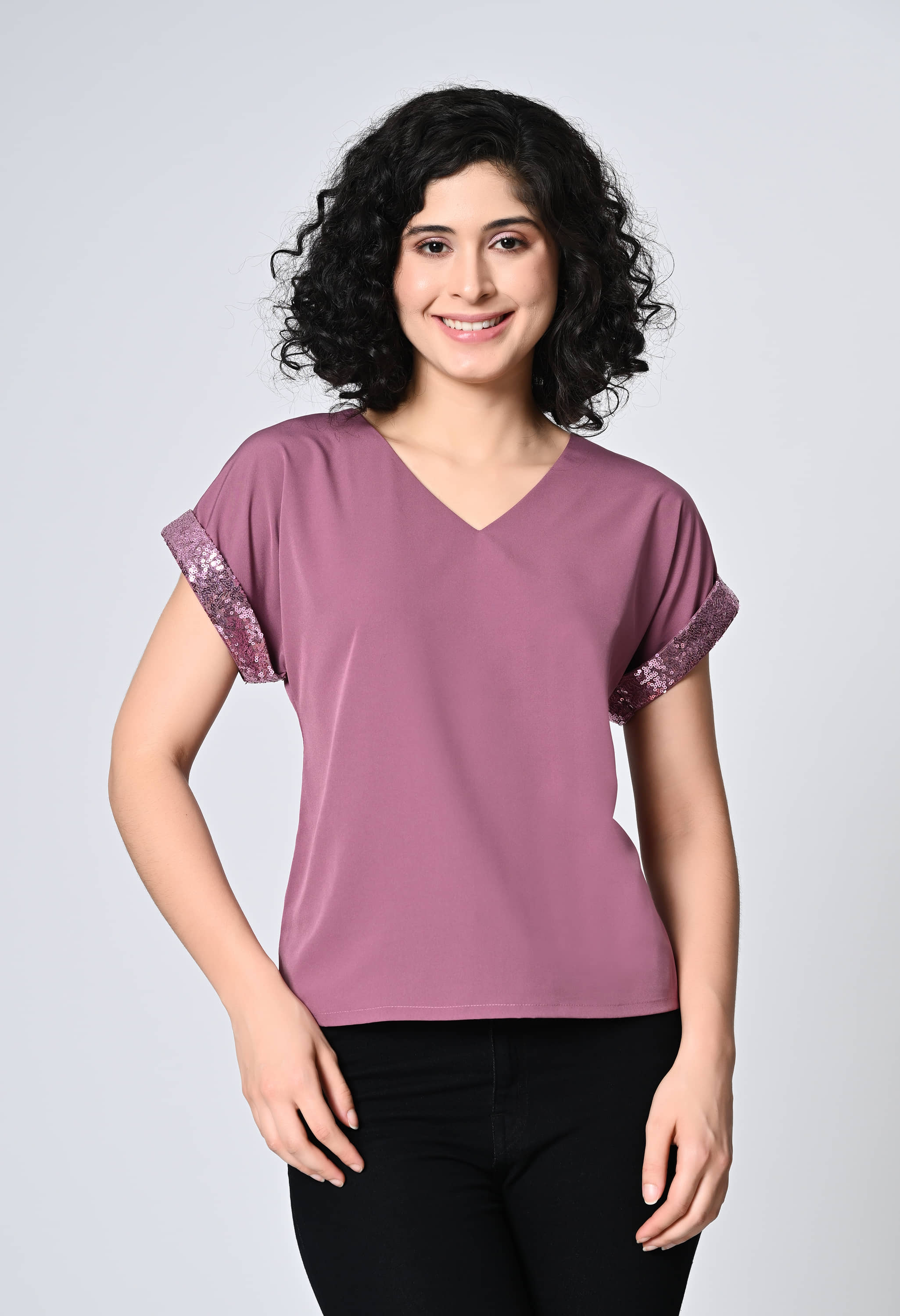 ALL WAYS YOU Women's Crepe Regular Top ( Pink )