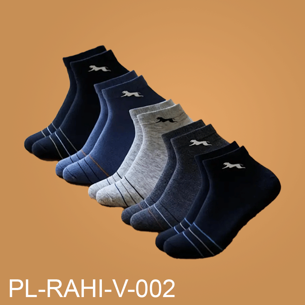 PLIMA Pack of 5 Men's Cotton Ankle Length Socks ( Black ) - Socks | Buy online on ZillyBuy