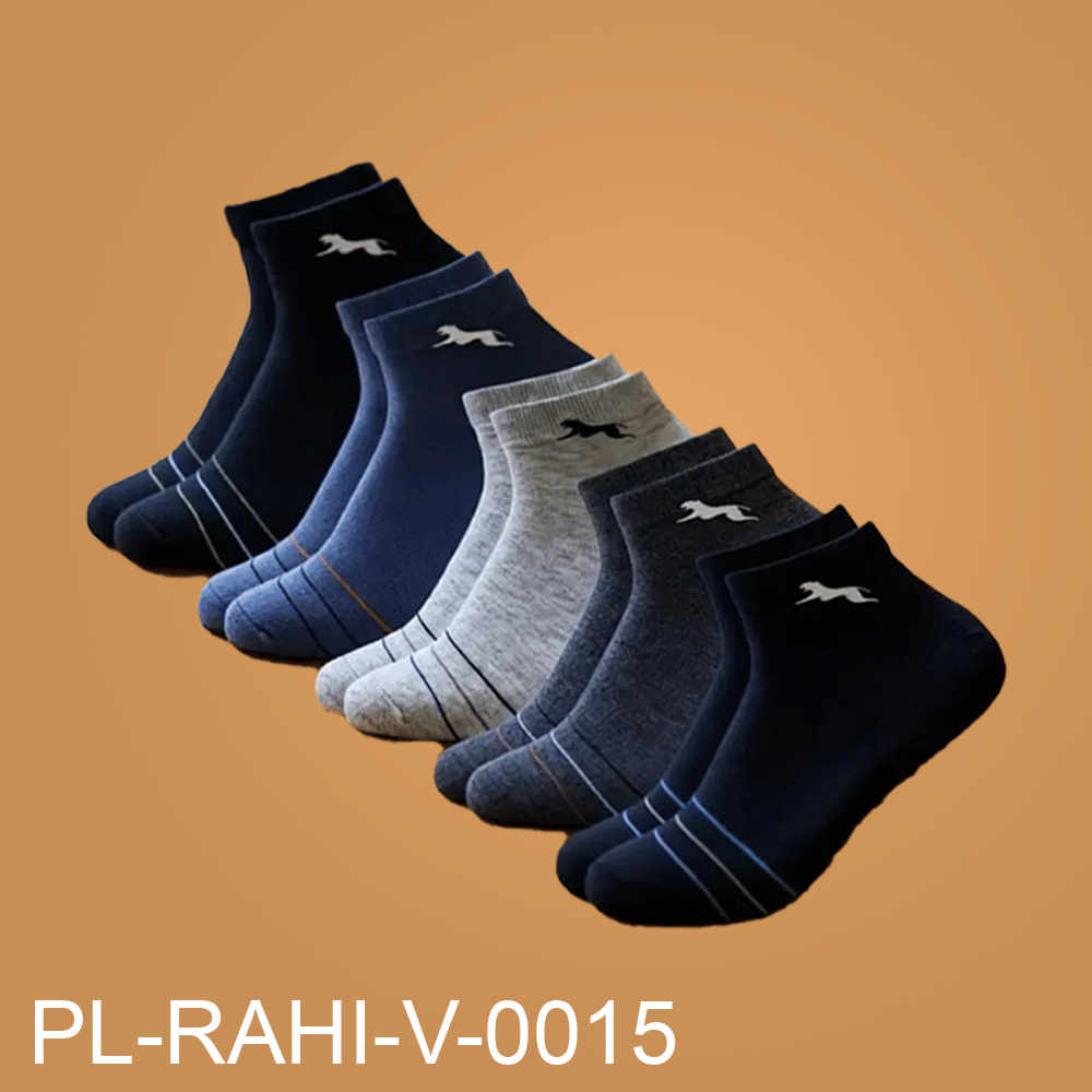 PLIMA Pack of 5 Men's Cotton Ankle Length Socks ( Multicolor ) - Socks | Buy online on ZillyBuy