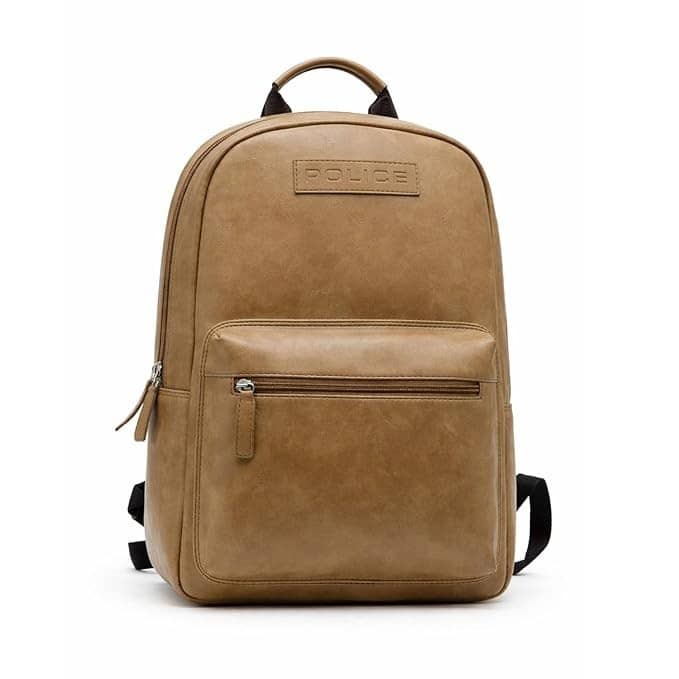 Police 30 Ltrs Leather Backpack *For Men & Women ( Brown ) - Handbags | Buy online on ZillyBuy