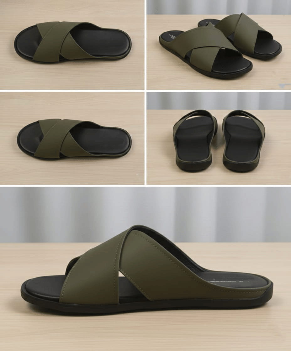 INFINITRENZ trendy men green sandal - Green Men's Sandals