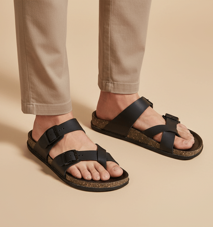 Akiko - Brown Men's Korean Sandals