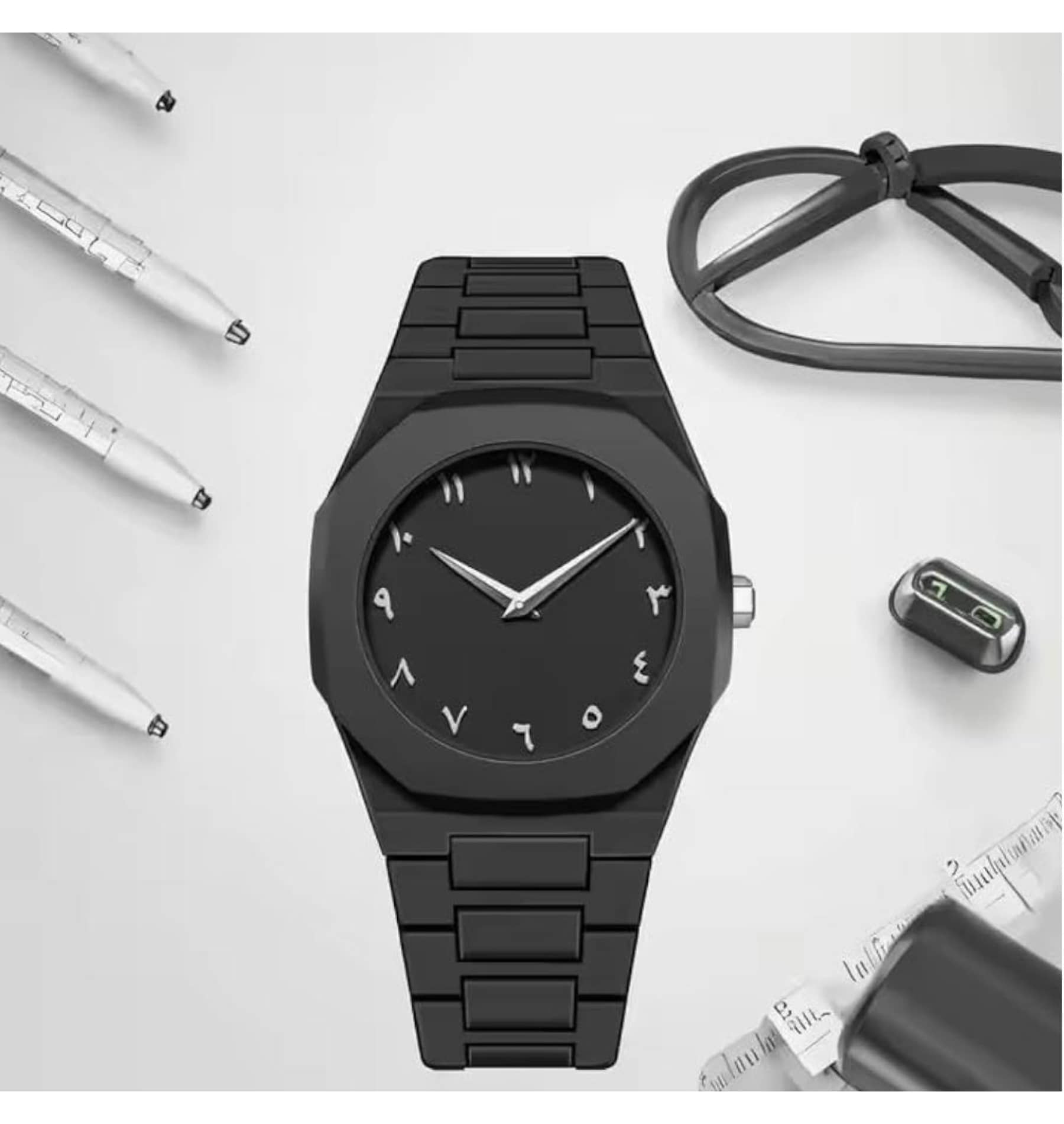 QitmirMKT Black Plastic Analog Men's Watch