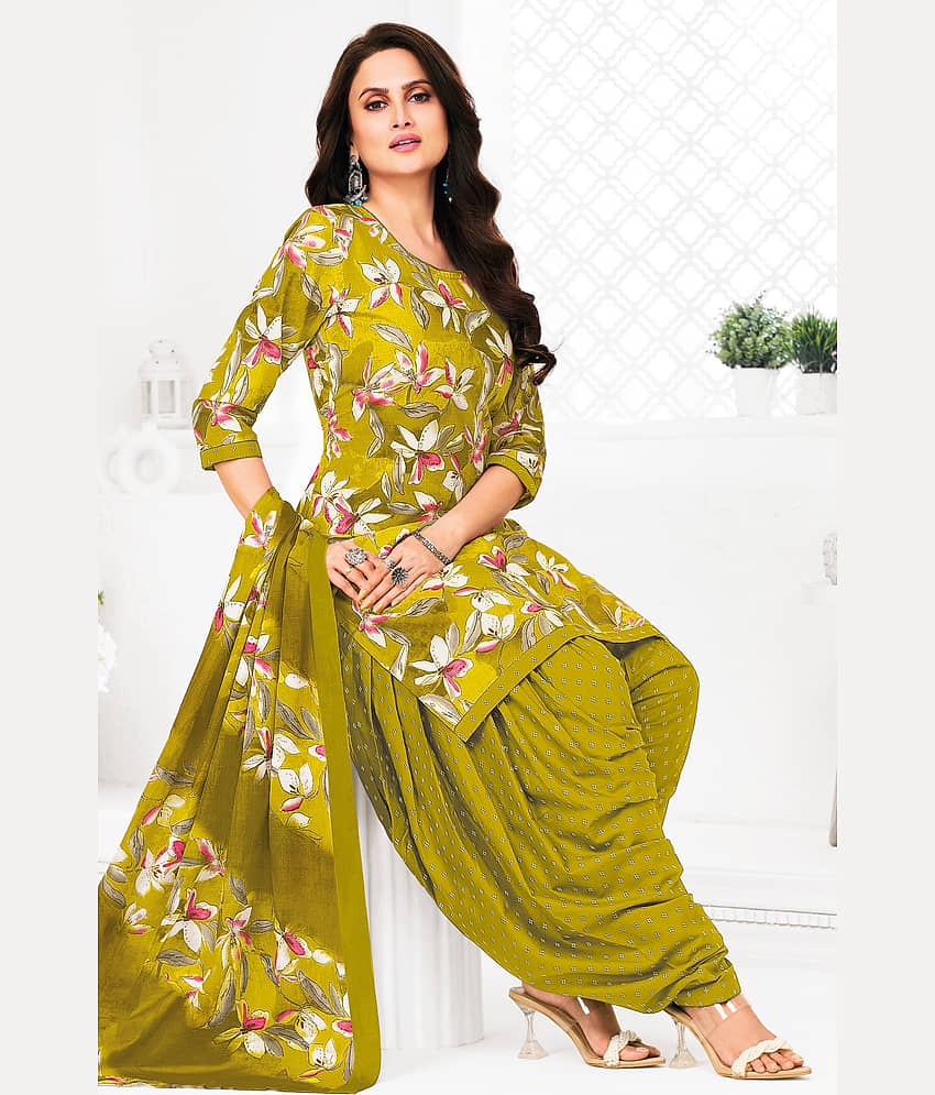 shree jeenmata collection Women's Cotton Unstitched Salwar Suit - Unstitched Fabrics | Buy online on ZillyBuy