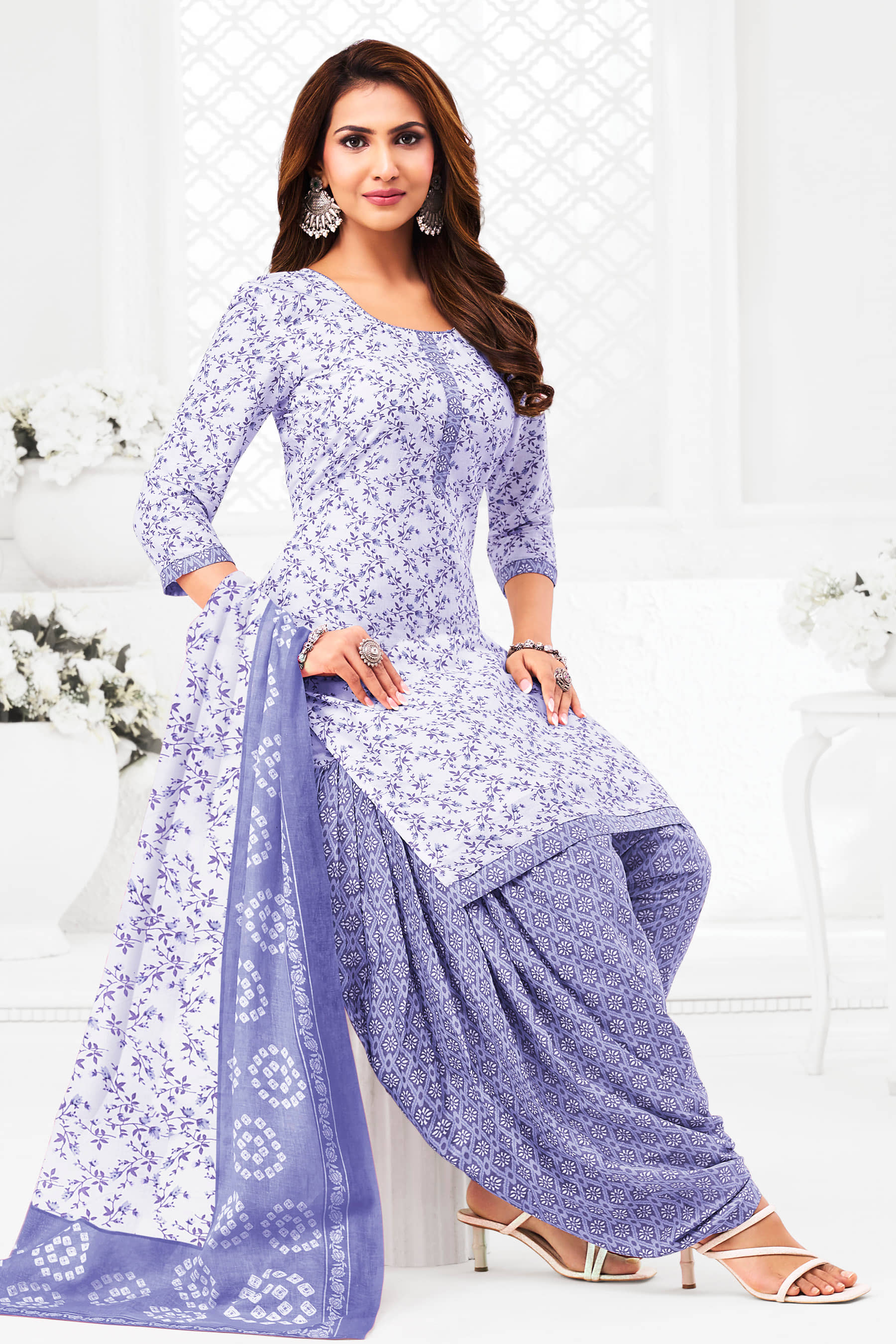 shree jeenmata collection Women's Cotton Unstitched Salwar Suit - Unstitched Fabrics | Buy online on ZillyBuy