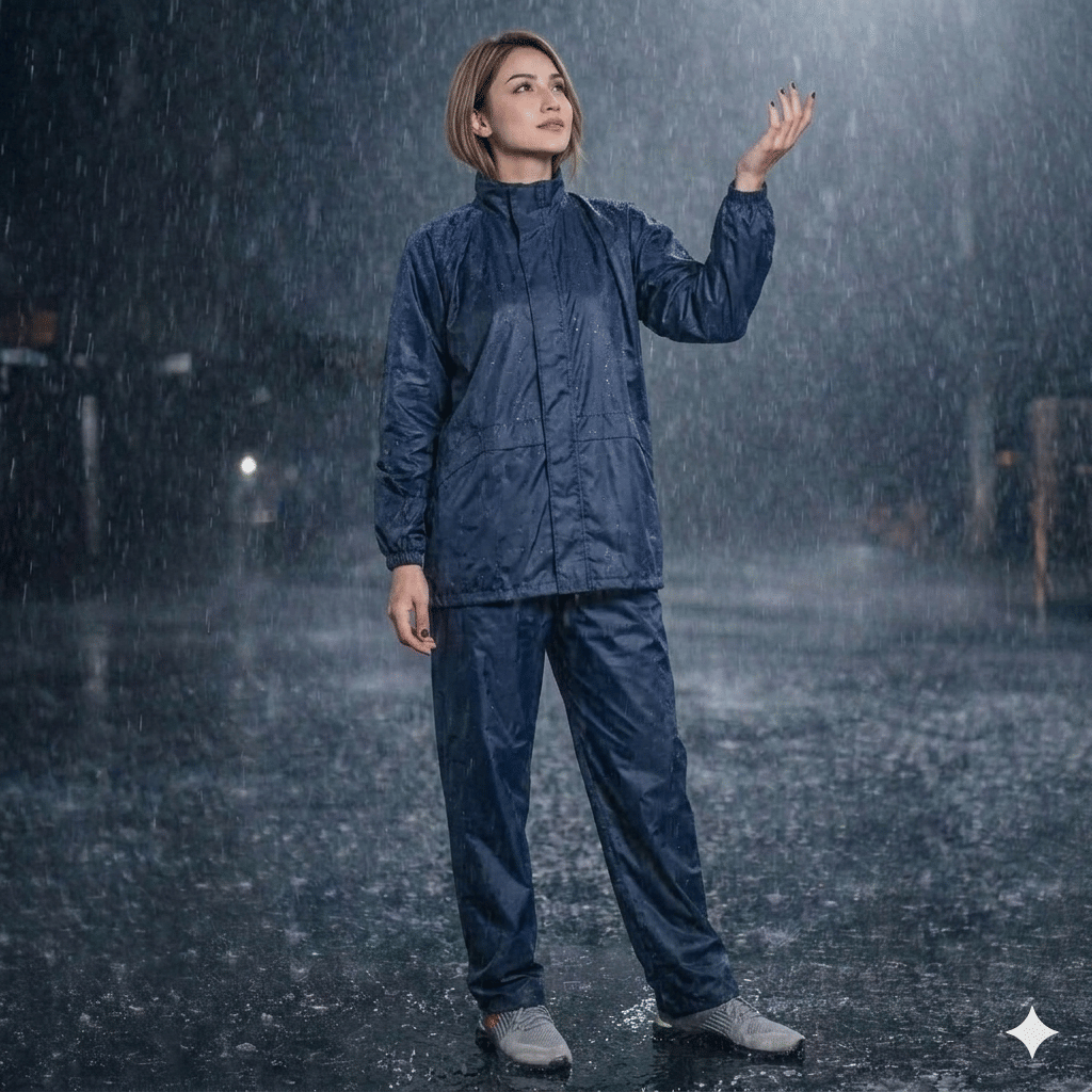 HEMLOCK Polyester Raincoat Set - Black