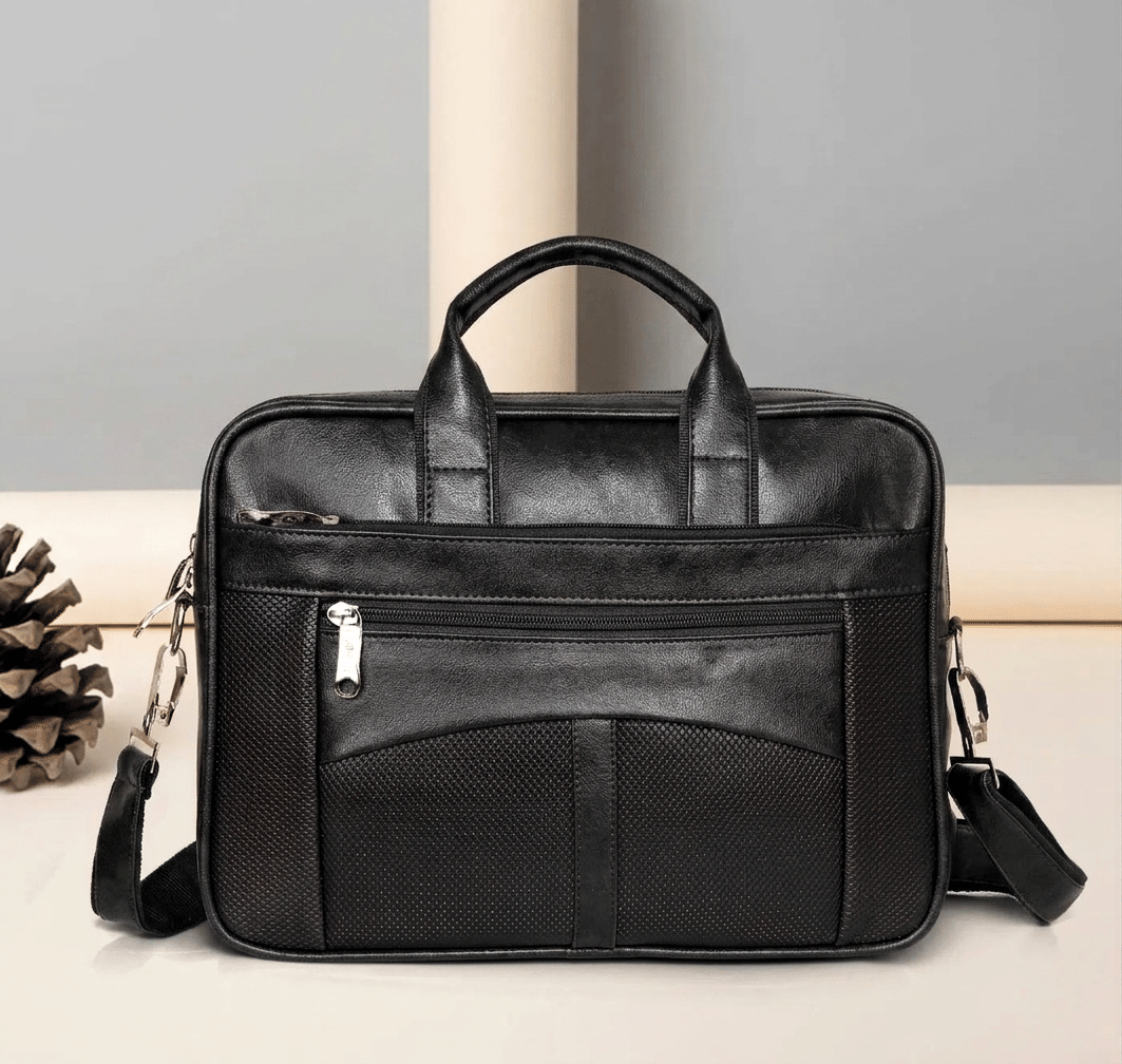 Raylan Black Textured Messenger Bag - Handbags | Buy online on ZillyBuy