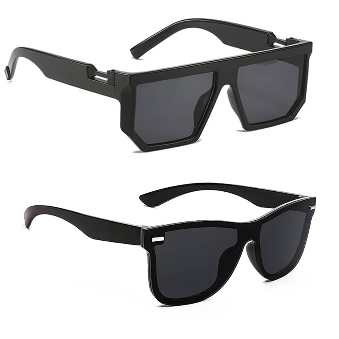Elligator Black Square Sunglasses ( Pack of 2 ) - Sunglasses | Buy online on ZillyBuy
