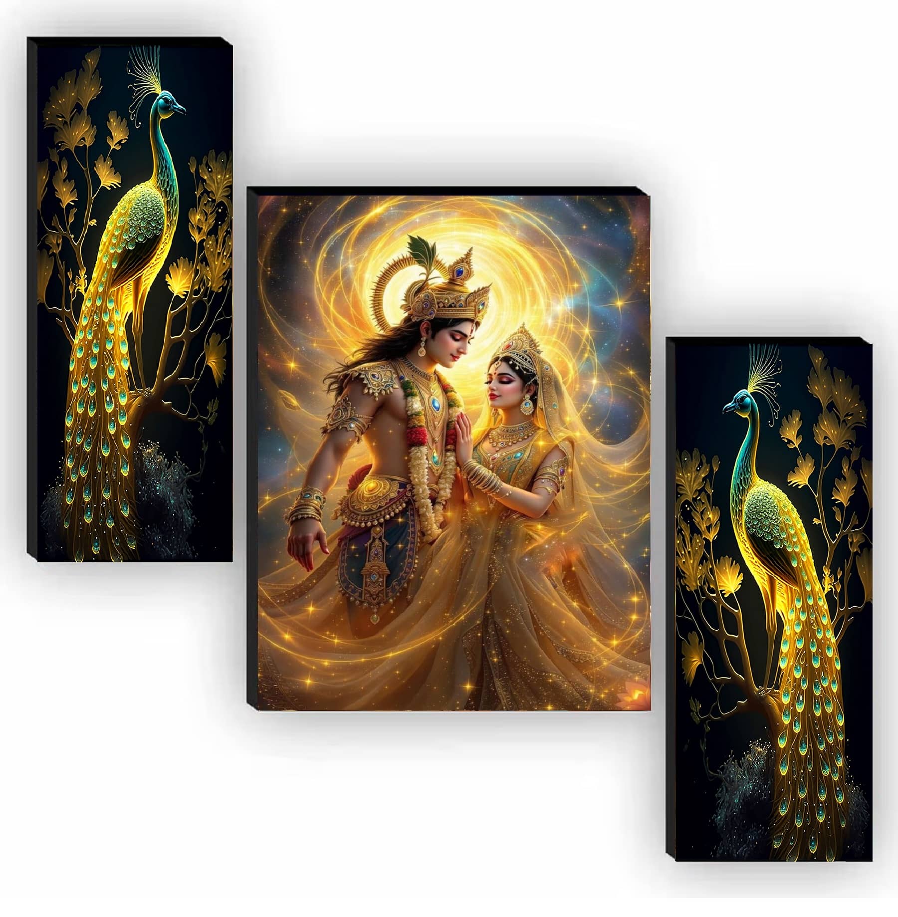 MahiArt Radha Krishna Wall Paintings Without Frame 30x1x45 (cm)