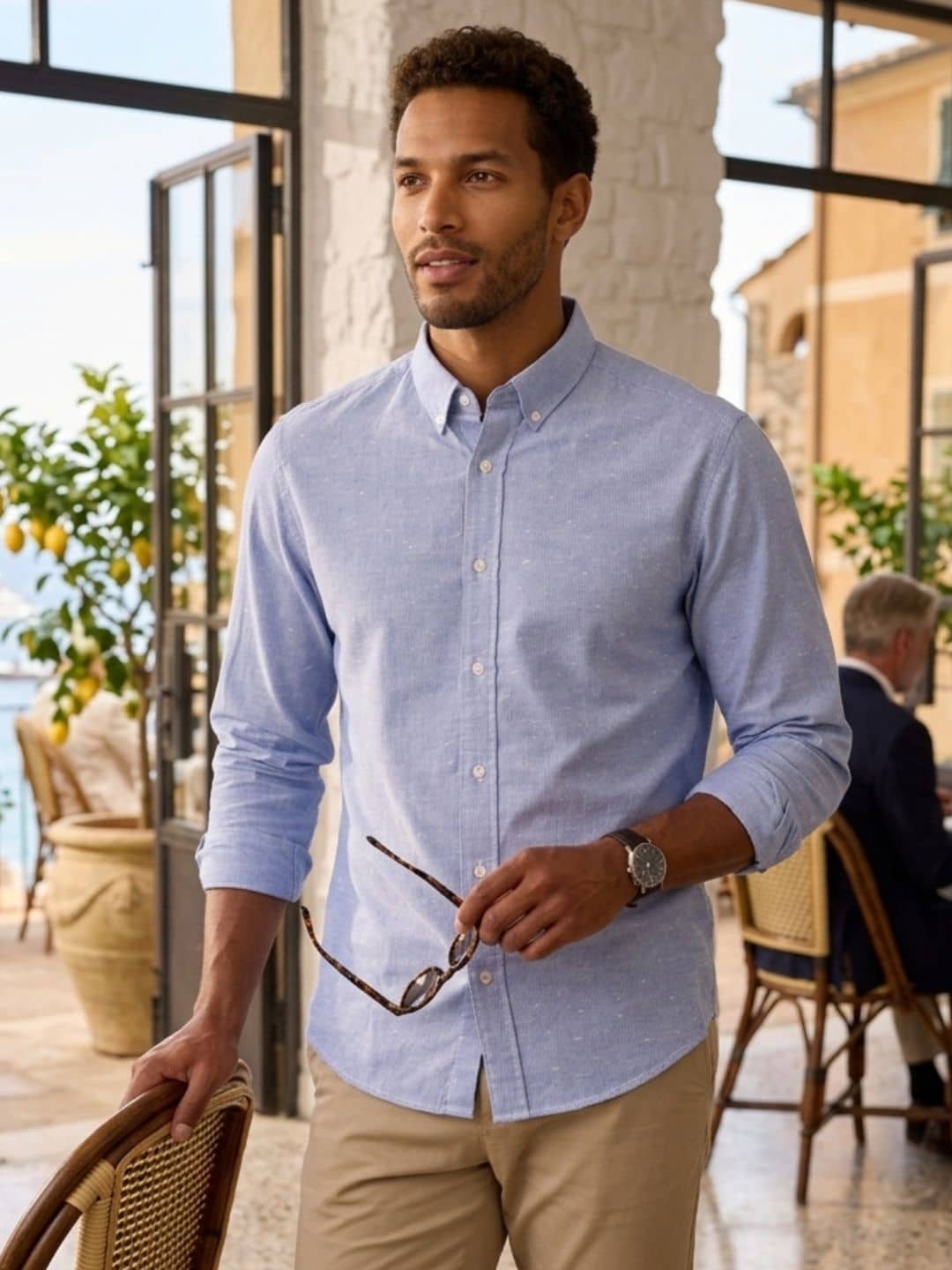 Rigo 100% Cotton Regular Fit Striped Full Sleeves Men's Casual Shirt - Blue ( Pack of 1 )