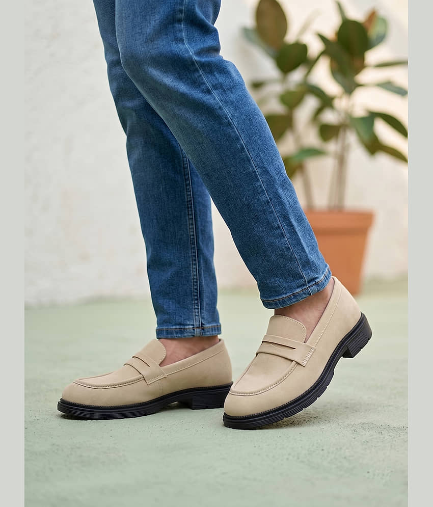 SHUAN Cream Men's Slip-on Shoes - Casual Shoes | Buy online on ZillyBuy