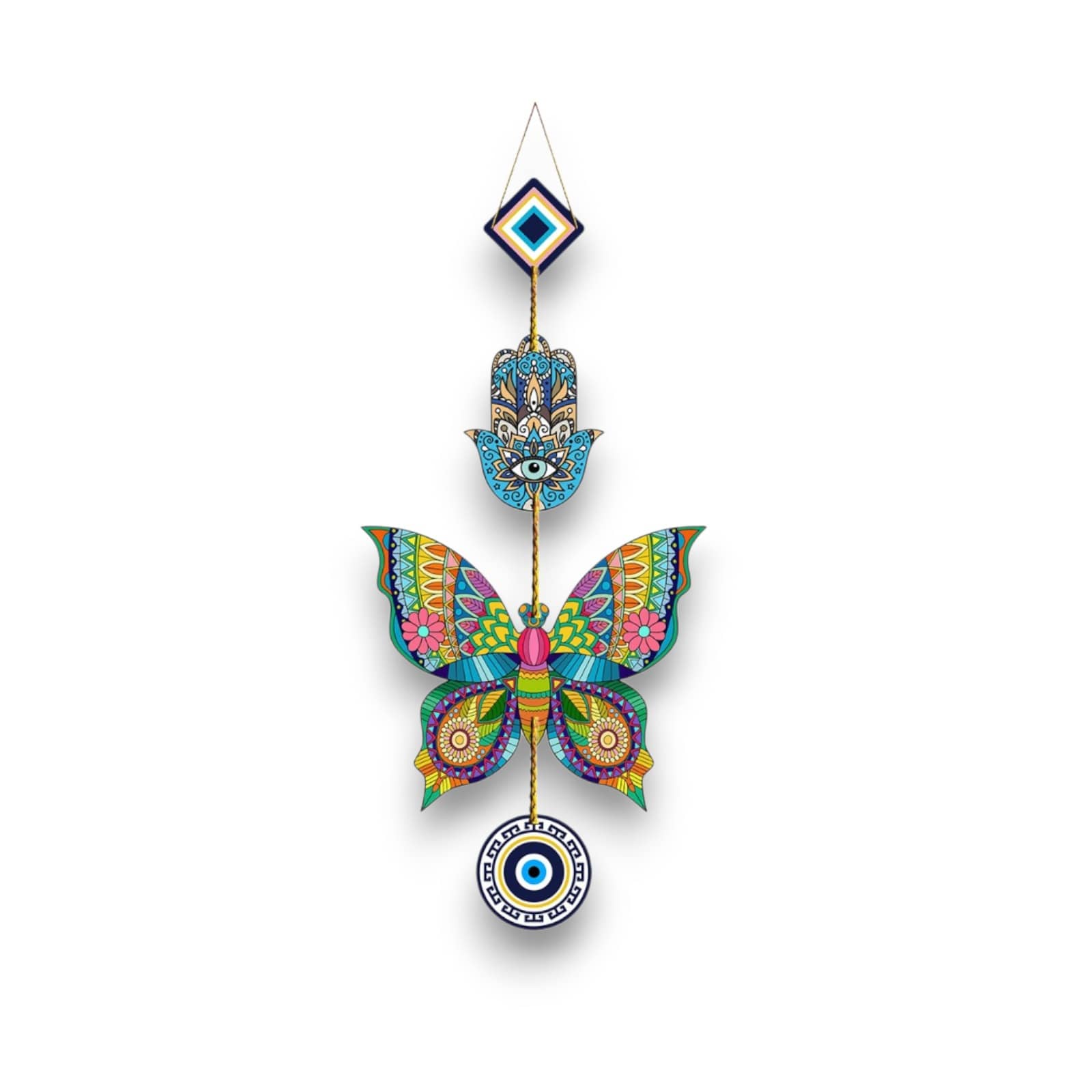 Butterfly Wall Hanging for Home Decoration Wall Stickers Evil Eye Door Hanging Living Room Decor Diwali Decoration Gift Festival Decorative Items Wall Art