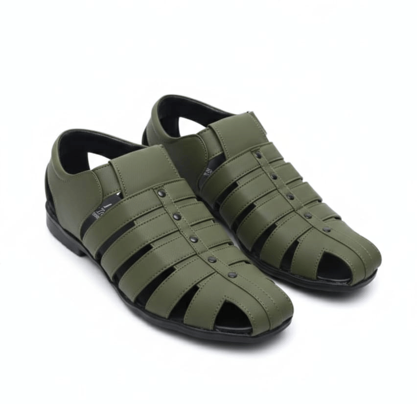 INFINITRENZ trendy green sandal for men - Green Men's Sandals