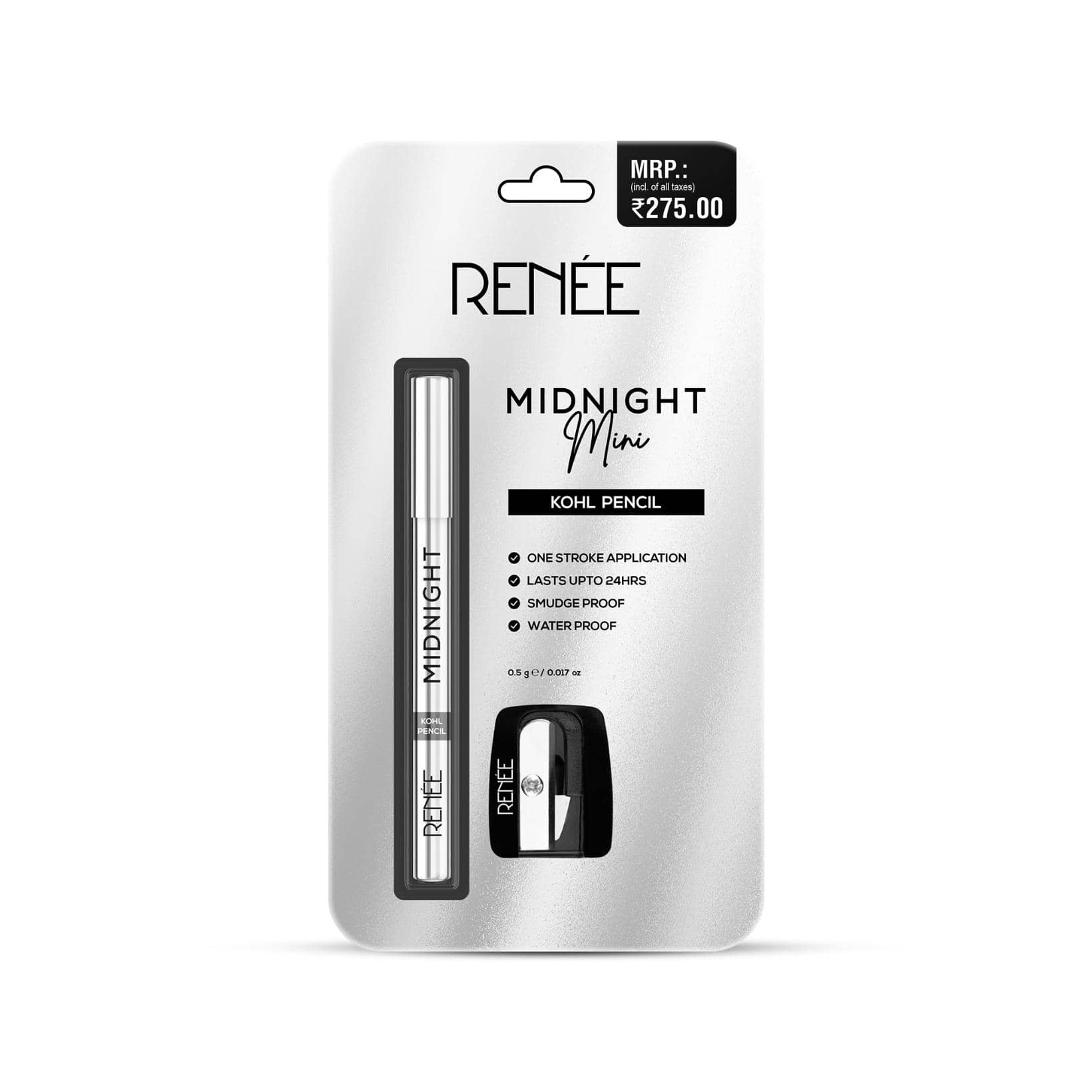 Renee Black Matte Kajal 15 g Pencil ( Pack of 1 ) - Makeup - Eyes | Buy online on ZillyBuy
