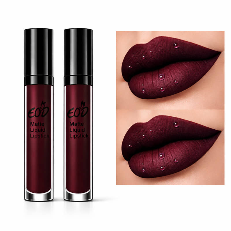EOD Maroon Matte Waterproof Liquid Lipstick ( Pack of 2 )