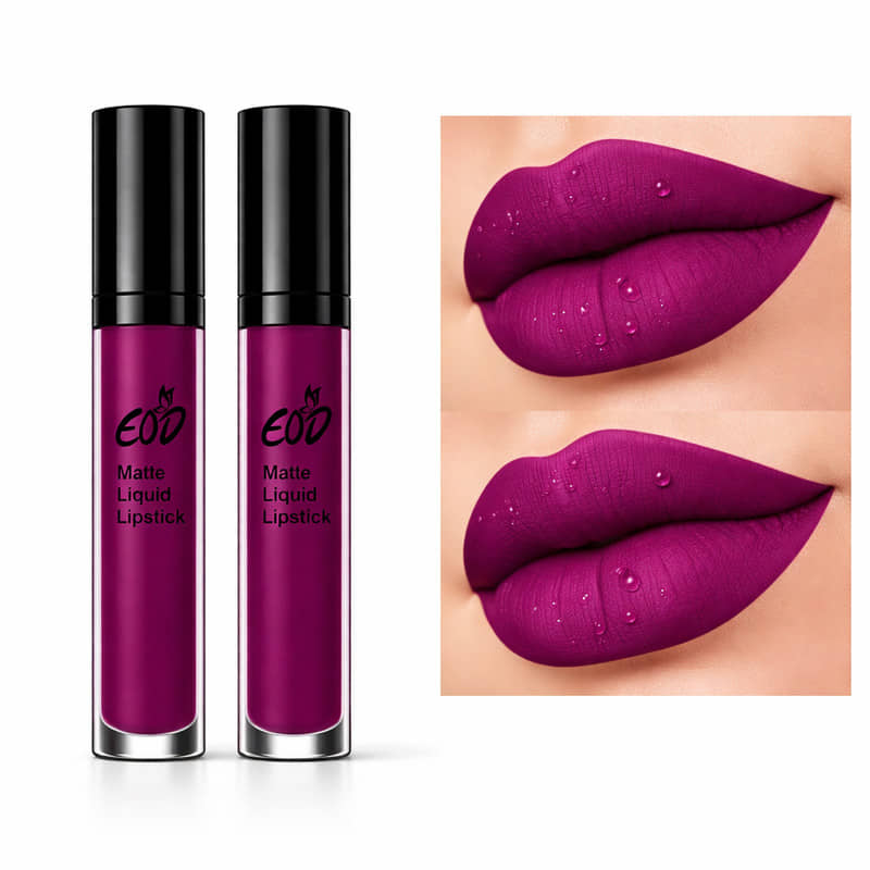 EOD Purple Matte Smudge Free Liquid Lipstick ( Pack of 2 )