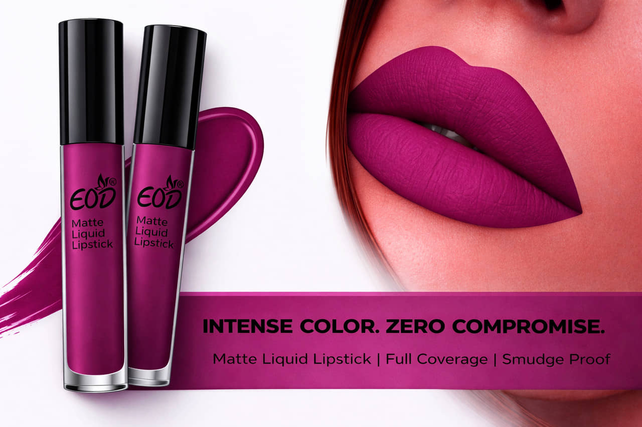EOD Purple Matte Transferproof Liquid Lipstick ( Pack of 2 )