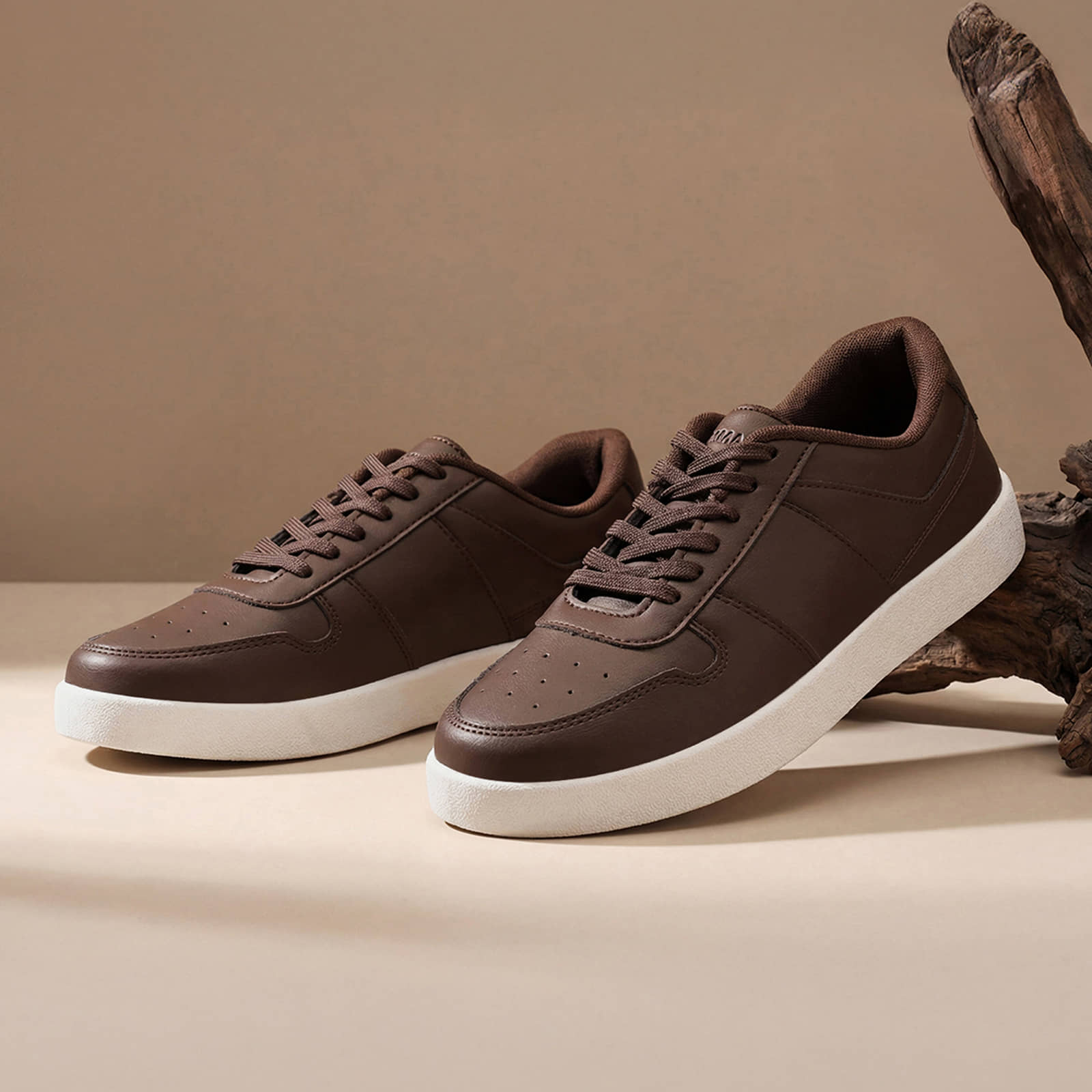 Neemans Neeman's Mono Court Sneakers for Men Brown Men's Sneakers - Casual Shoes | Buy online on ZillyBuy