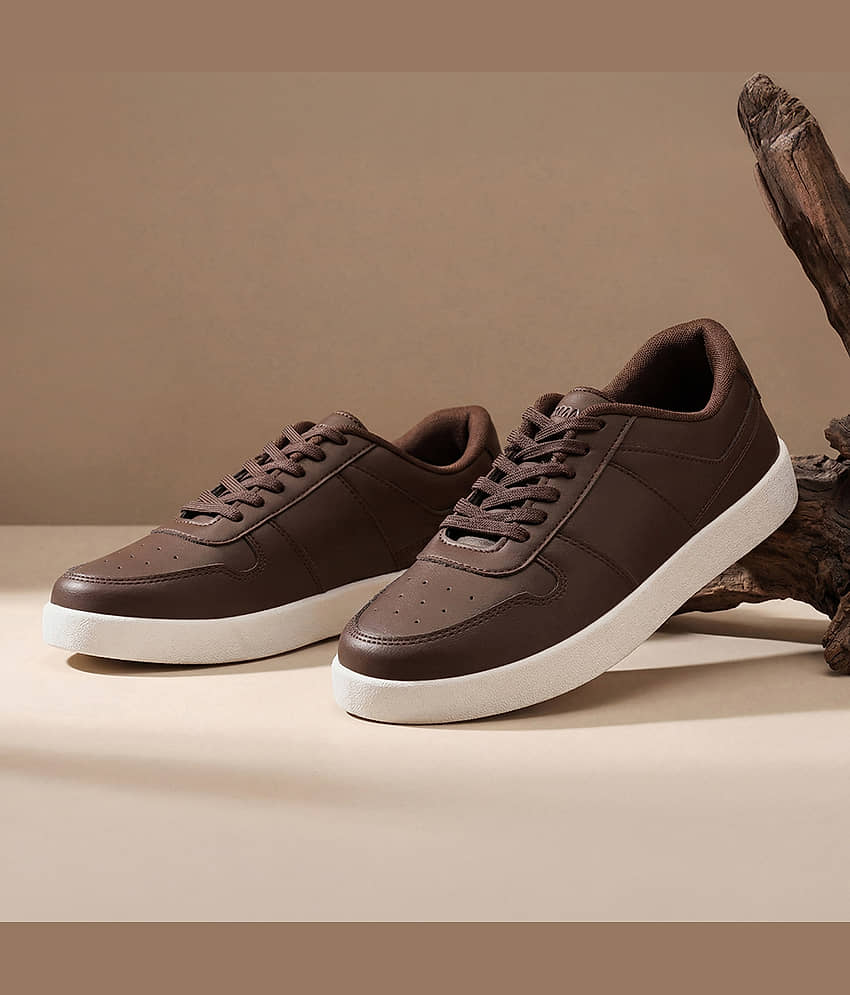 Neemans Neeman's Mono Court Sneakers for Men Brown Men's Sneakers - Casual Shoes | Buy online on ZillyBuy