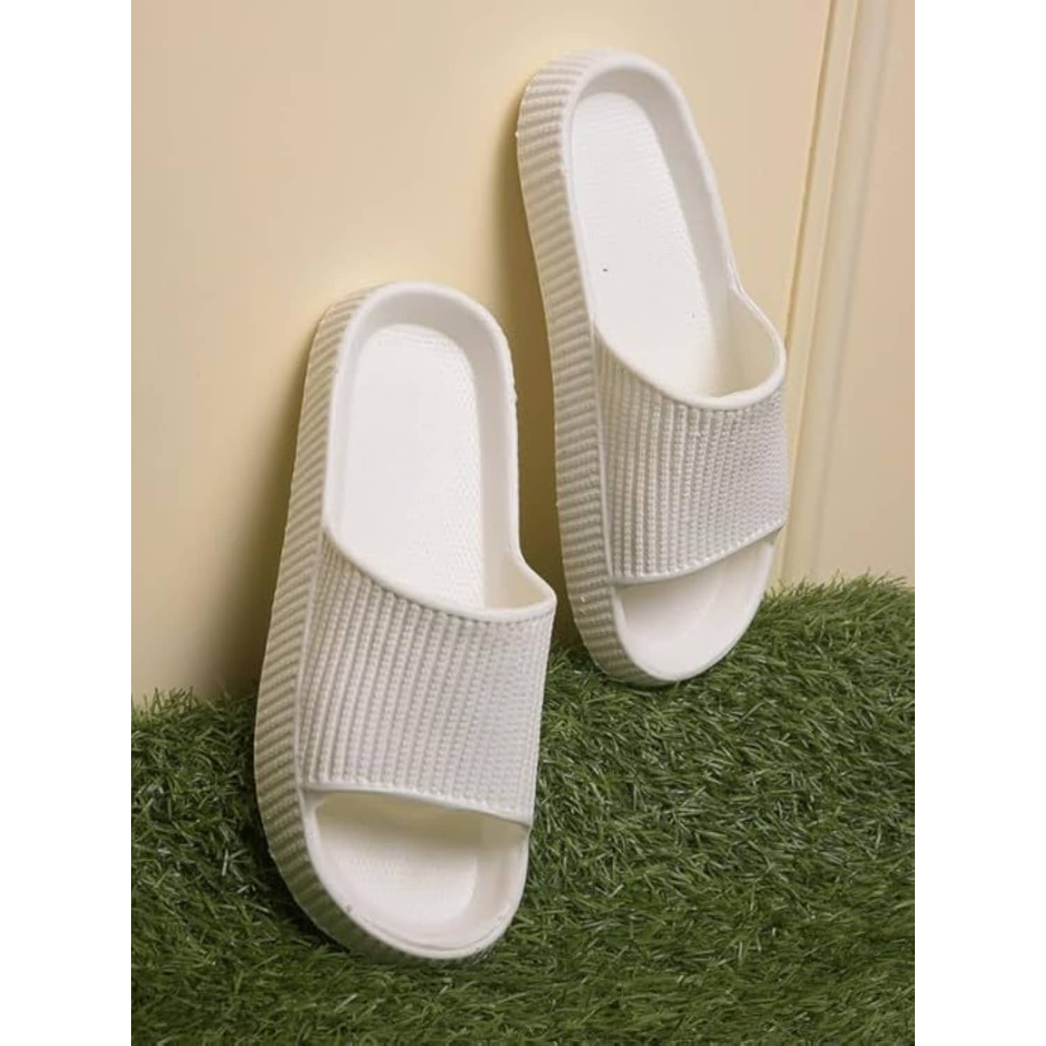Richale 4444 White Men's Slide Flip Flop