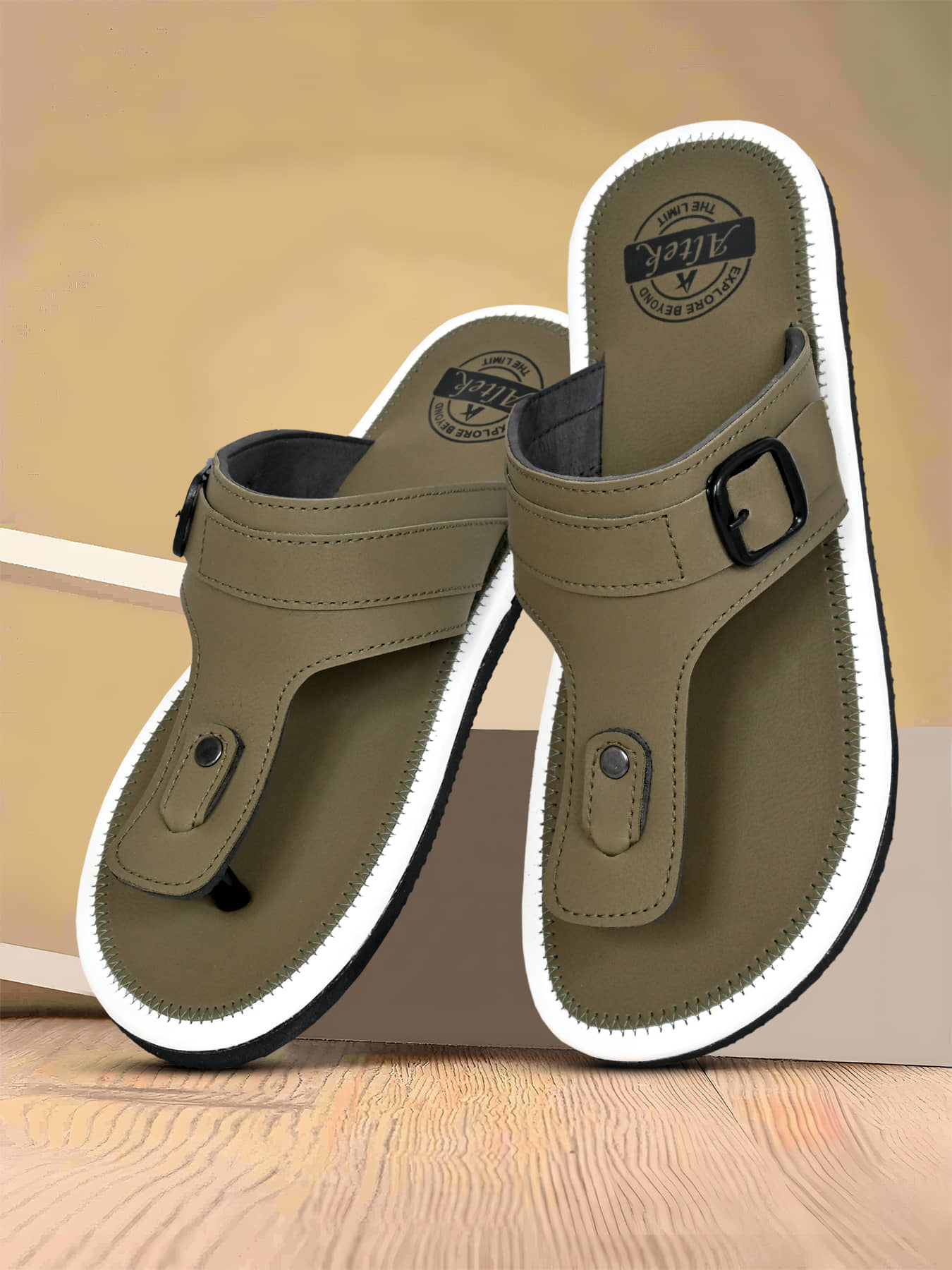 Altek 14345 Olive Men's Thong Flip Flop