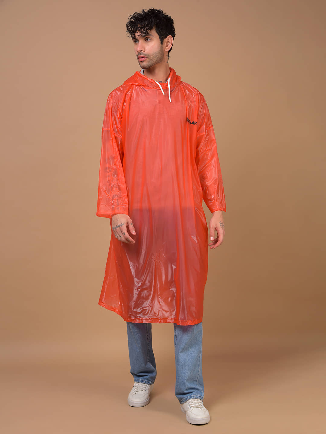 Dollar Unisex Waterproof PVC Rain Poncho Hood Full Sleeve Foldable