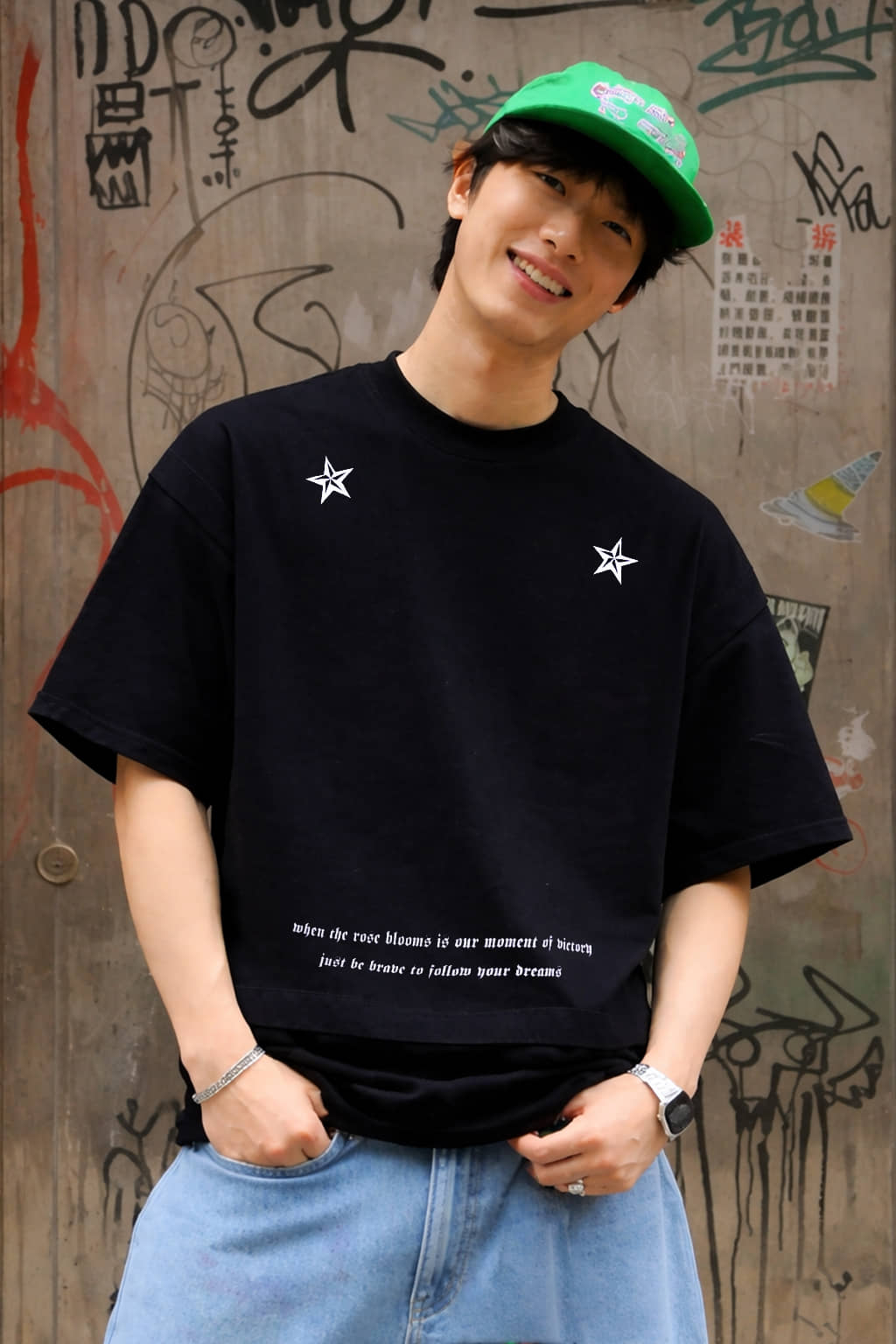 FTX Men 100% Cotton Oversized Fit Printed T-Shirt ( White )