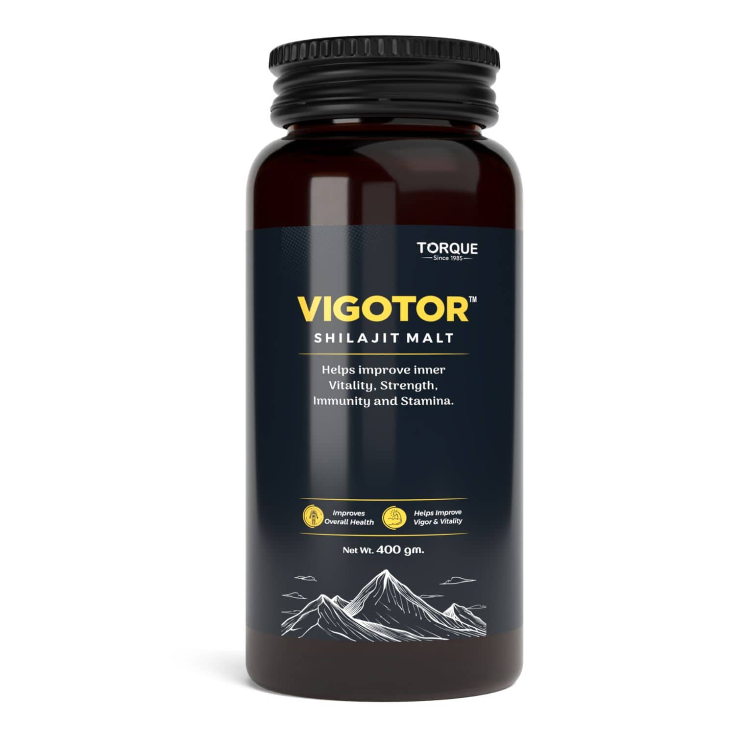 Vigotor Shilajit Malt with Ashwagandha & Safed Musli, Ayurvedic Energy & Stamina Booster, Chocolate Flavour