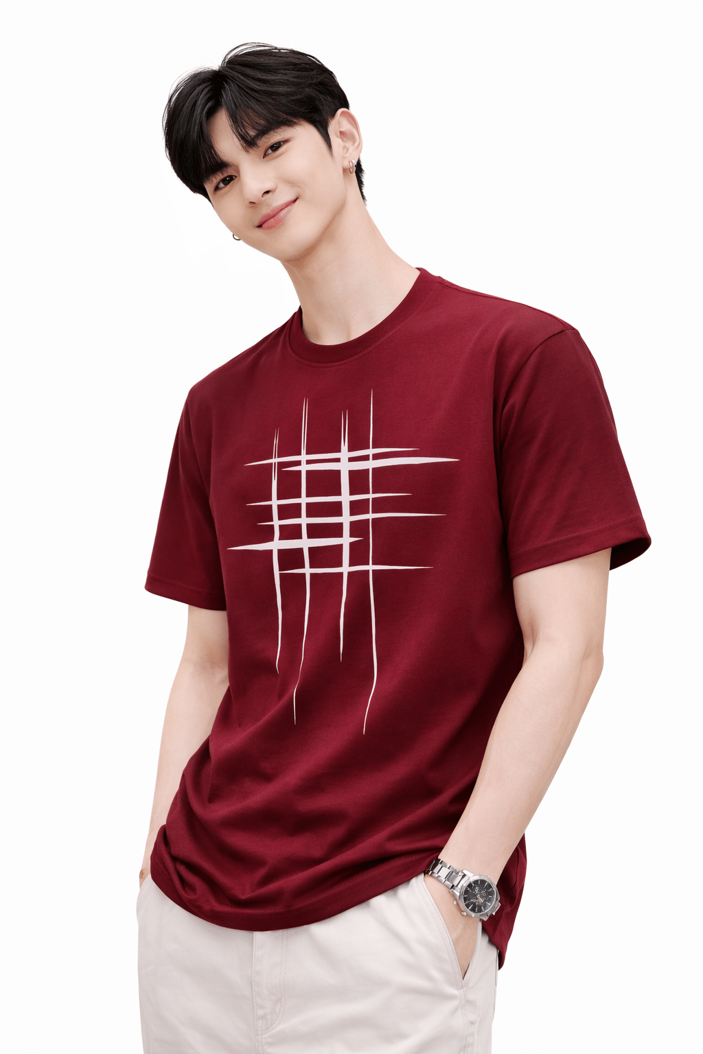 attitude start of fashion Pack of 1 Polyester Regular Fit Men's T-Shirt ( Maroon )