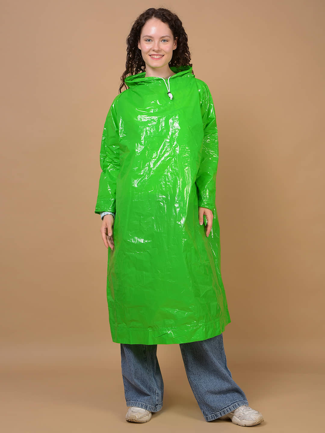 Dollar Unisex Waterproof PVC Rain Poncho Hood Full Sleeve Foldable