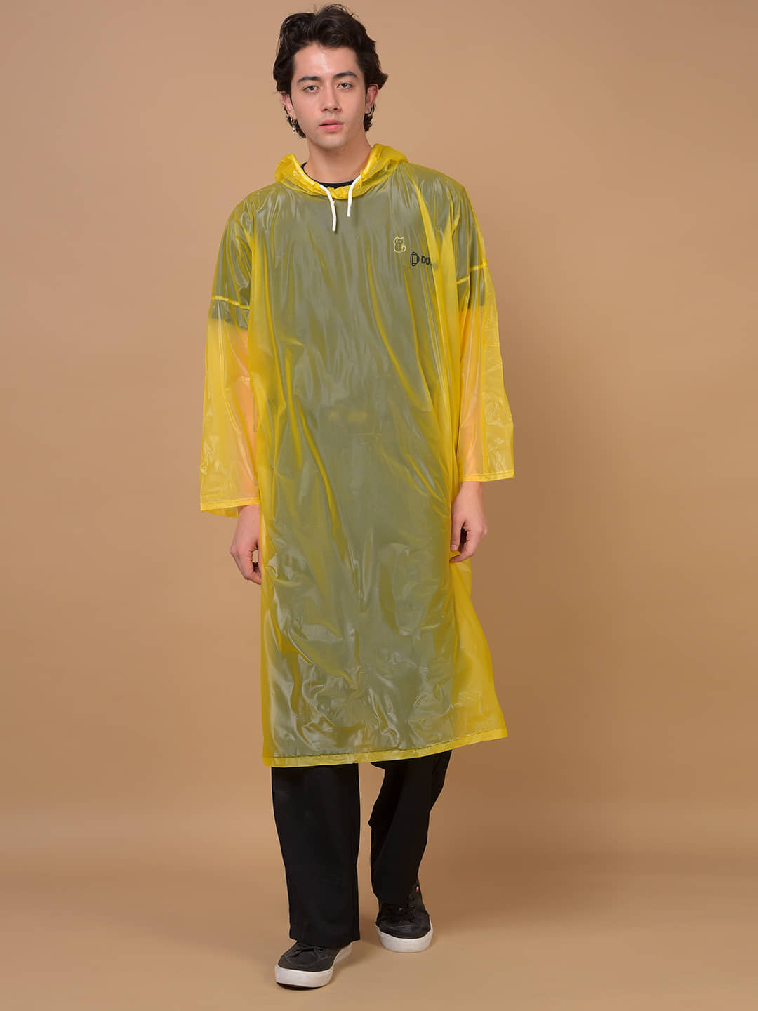 Dollar Unisex Waterproof PVC Rain Poncho Hood Full Sleeve Foldable