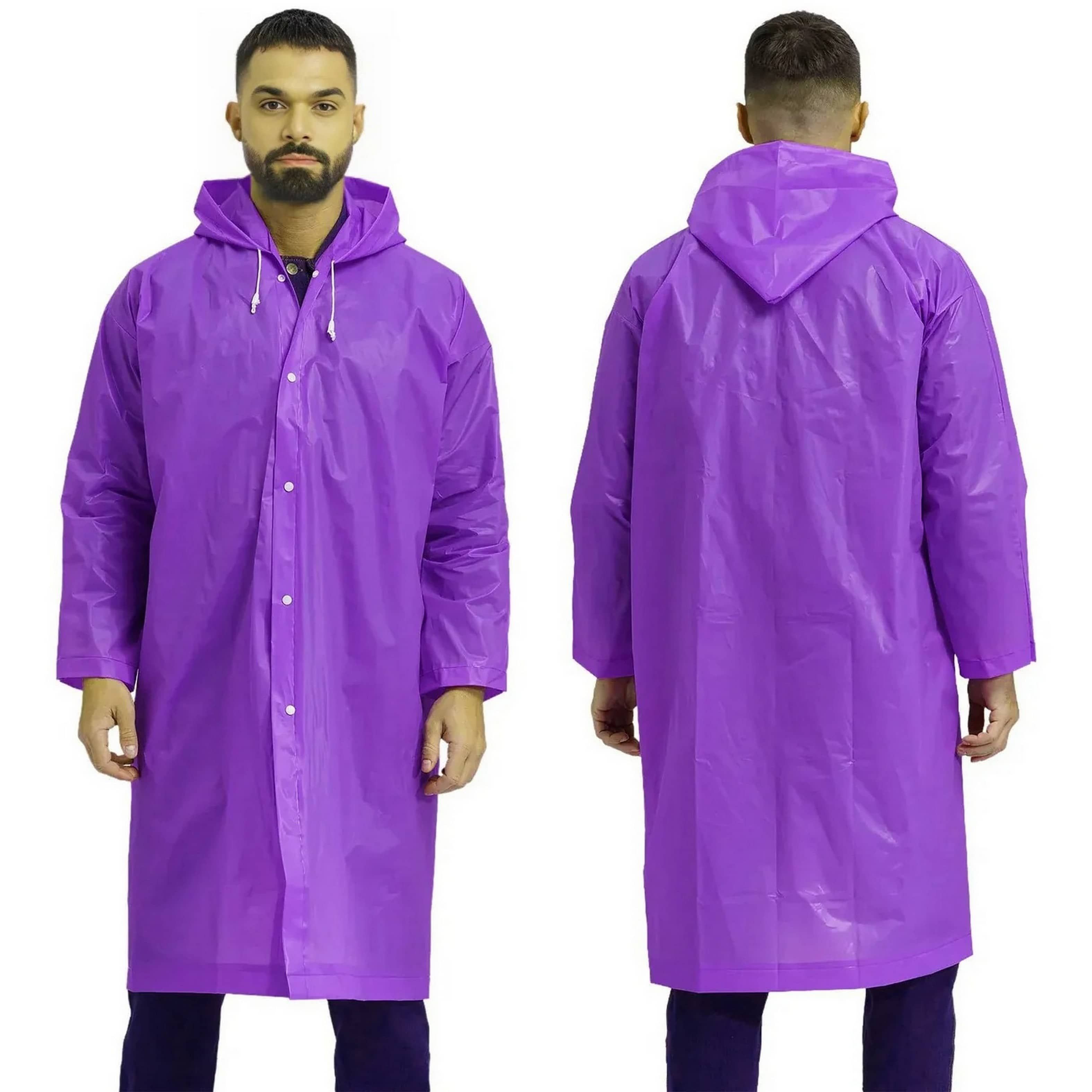 Infispace Purple PVC Men's Long Raincoat ( Pack of 1 )