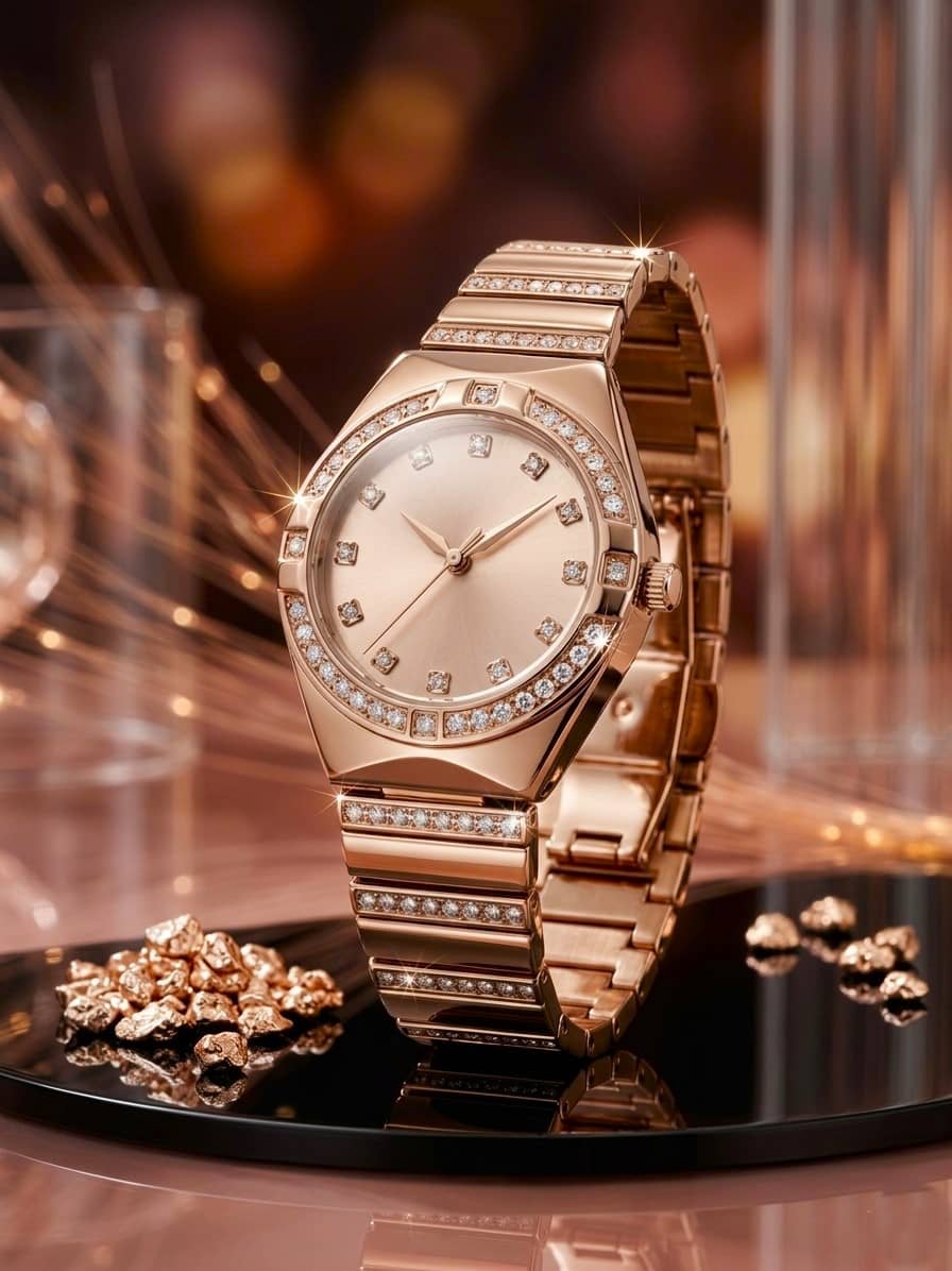 Renaissance Traders Rose Gold Metal Analog Womens Watch