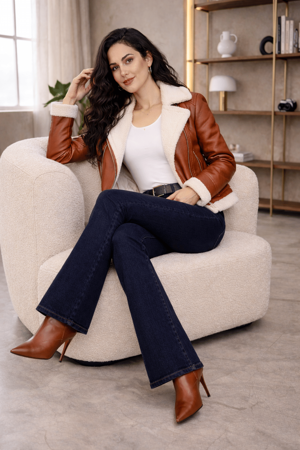 Kashian Women's Relaxed Fit High-Rise Jeans ( Dark Blue ) - Jeans | Buy online on ZillyBuy