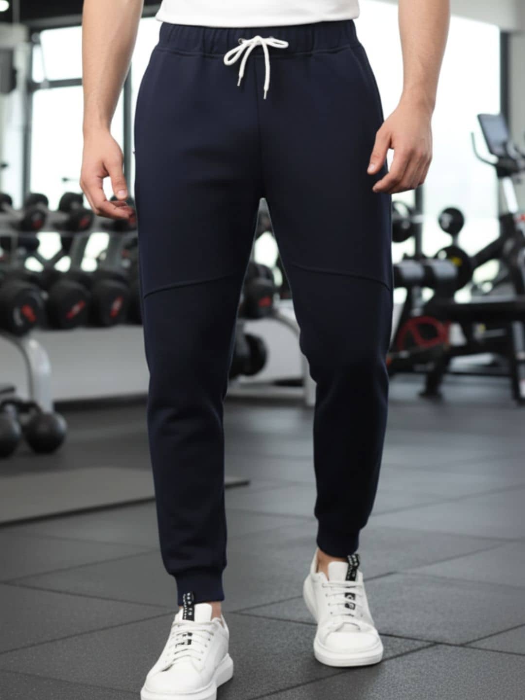 Rigo Regular Men's Joggers - Navy Blue ( Pack of 1 ) - Trousers | Buy online on ZillyBuy