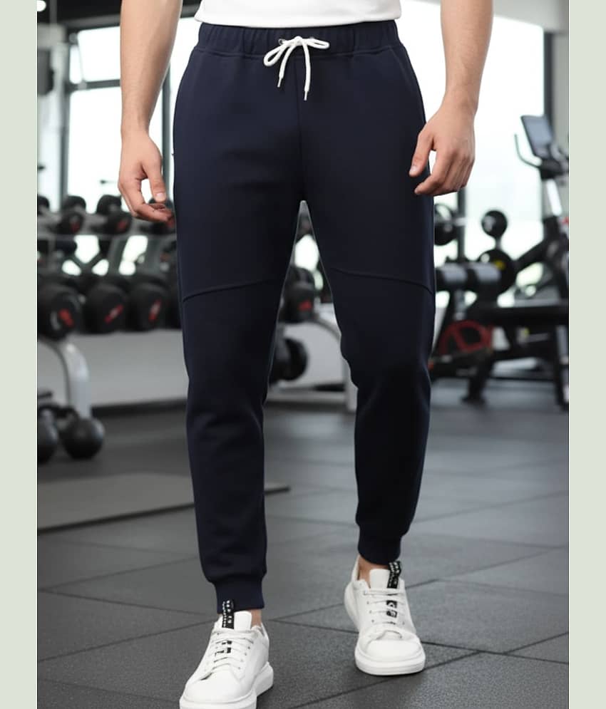 Rigo Regular Men's Joggers - Navy Blue ( Pack of 1 ) - Trousers | Buy online on ZillyBuy