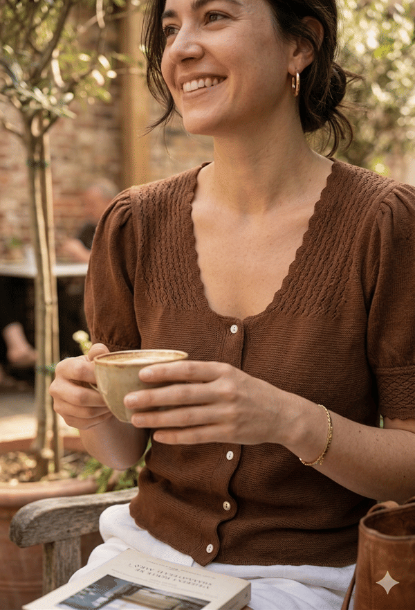 SKIN SMOOTHIE Women's Cotton Regular Top ( Brown )